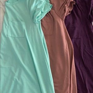 LulaRoe XS Carly solid bundle